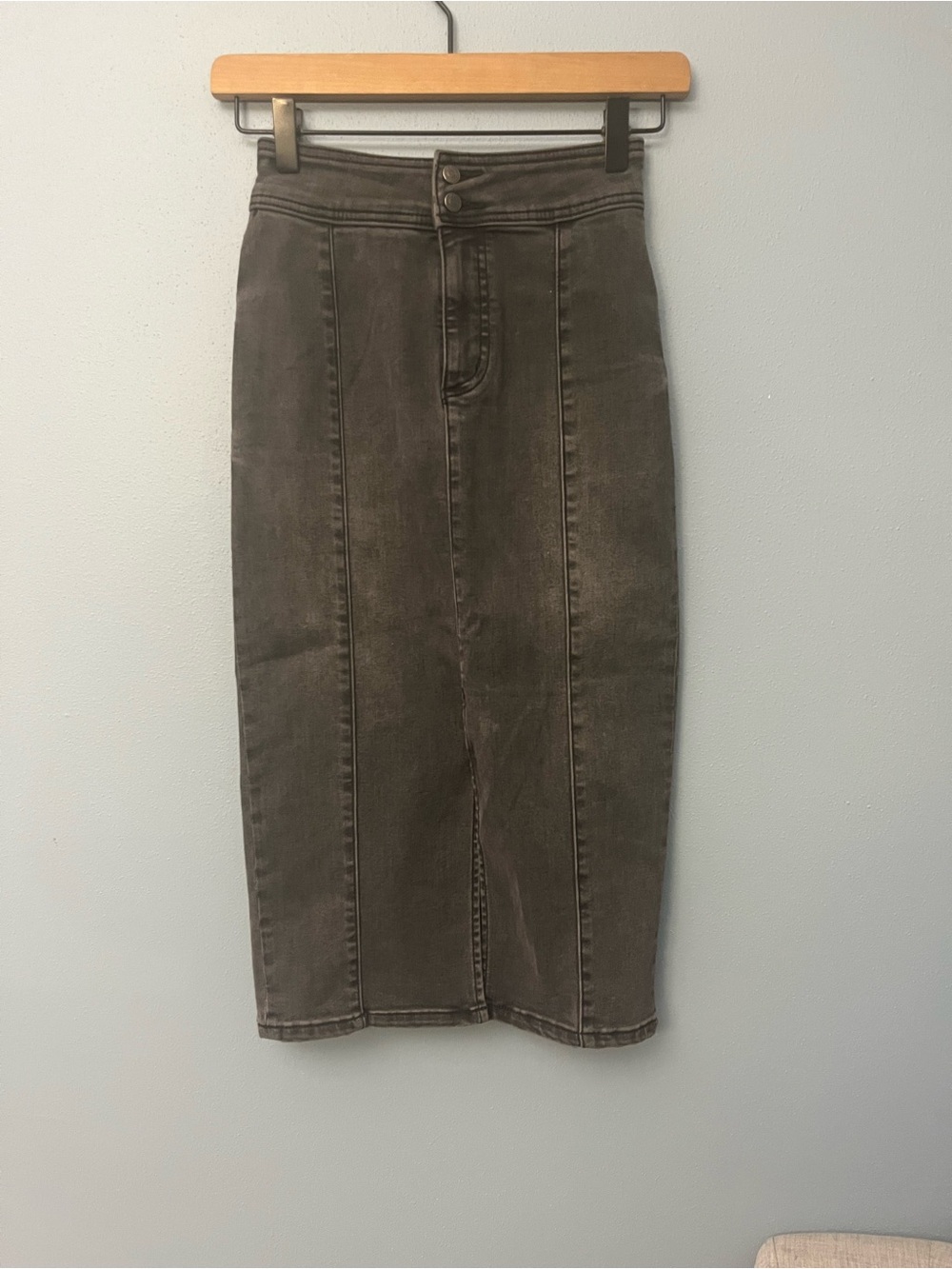 Free People We the Free Denim Midi Skirt